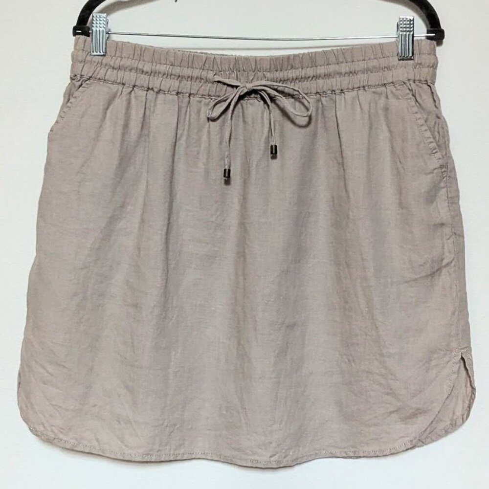 St. Tropez West Linen Skirt | Oatmeal Stone